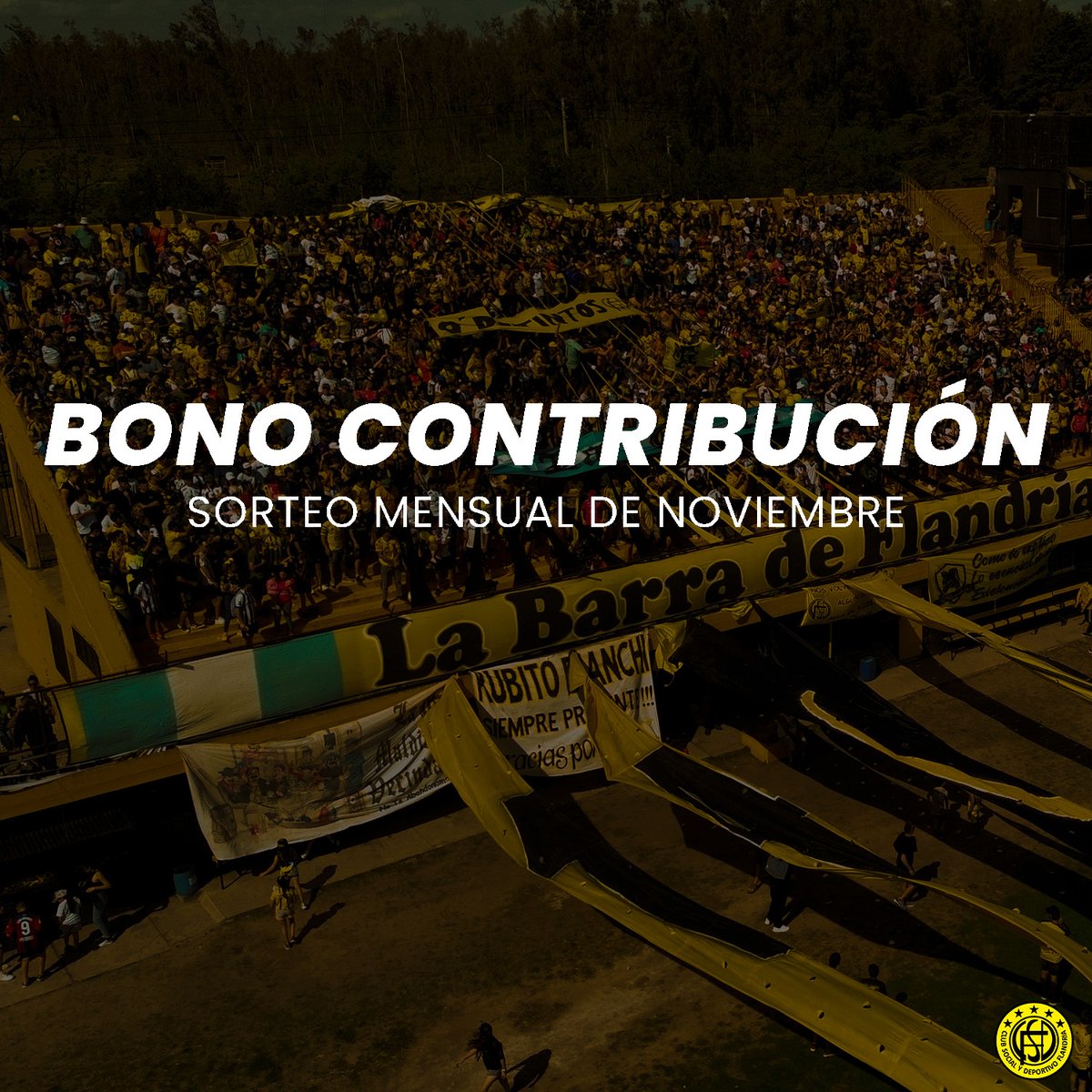 CSyDFlandria's tweet photo. ✅ SORTEO MENSUAL DE NOVIEMBRE
Marcelo Segurola (N° 923) fue el ganador del bono contribución de este mes y donó el premio en efectivo a la institución.
💛 ¡Gracias Marcelo por colaborar con #UnClubQueCrece!
📲 Vos también podés comprar tu número contactándote al 2323 60-3727. https://t.co/gojRTMmn2H