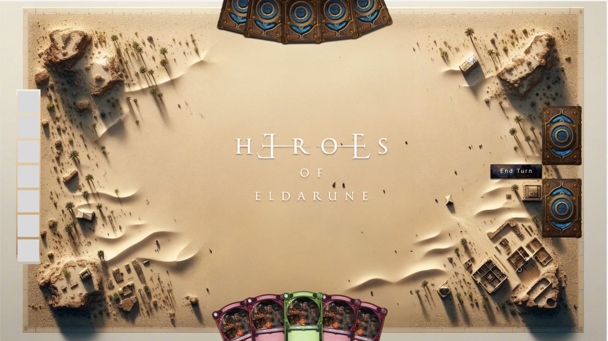 Today I completed the #design of battle-ground for Heroes of Eldarune, HoE, <a href="/PlayEldarune/">The Mouth of ELDA</a> 

All the mechanics are ready. A couple of design elements left.

With this <a href="/PlayEldarune/">The Mouth of ELDA</a> has 3 different ready games 

#tcg #web3gaming