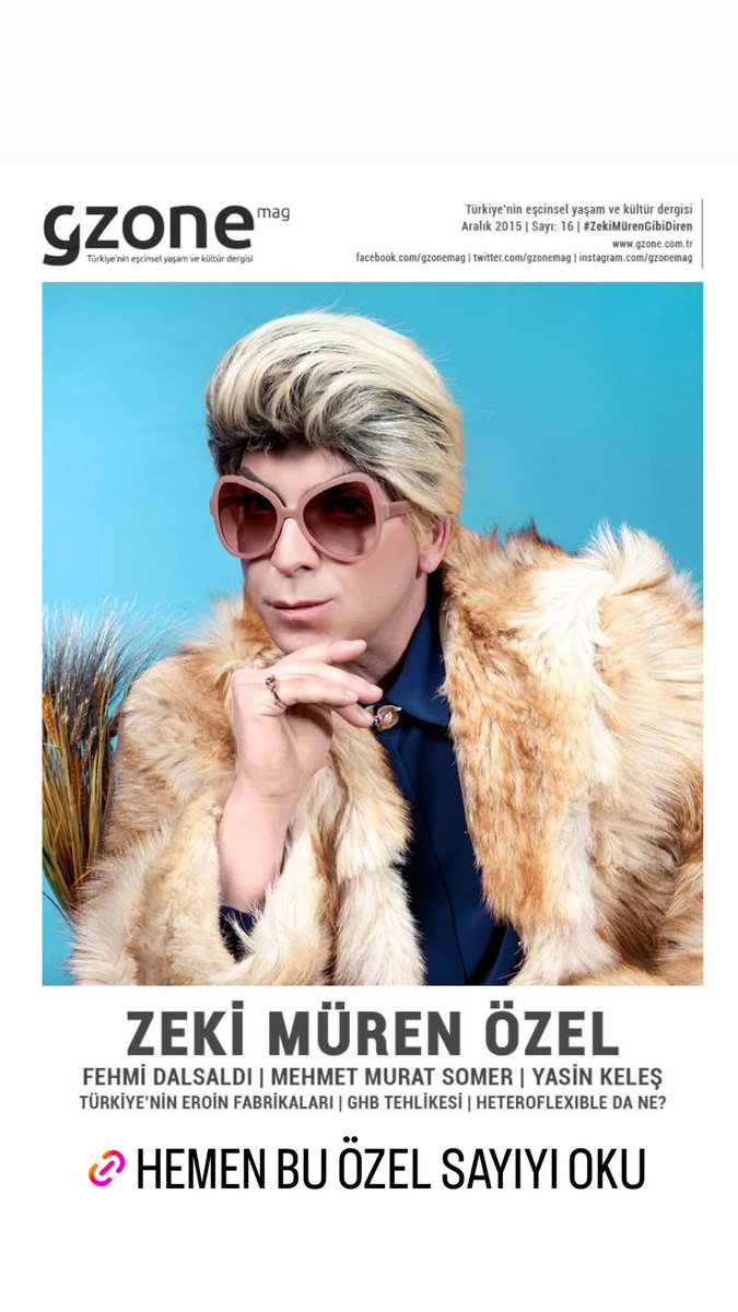 Bundan tam 8 sene önce, onu seven pek çok insanın yazı ve röportajlarıyla dolu Zeki Müren özel dergi sayımıza <a href="/dalsaldi/">fehmi dalsaldı #azize</a> Dilek Yaman’ın objektifine GZone için  Zeki Müren olarak poz vermişti. Dergiyi okumak ve PDF olarak indirmek için ➡️➡️➡️ gzone.com.tr/gzone-yeni-say…