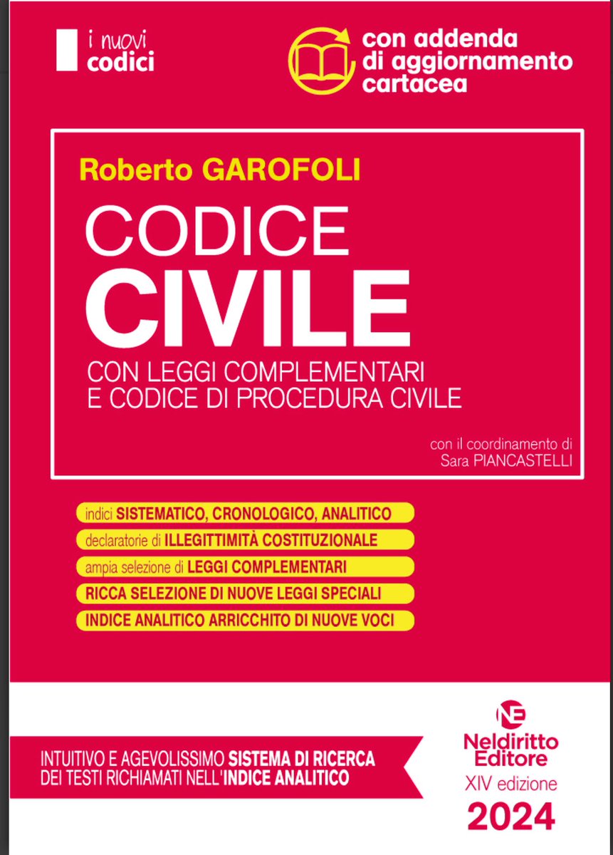 sara_twins461's tweet image. #CodicePenale #CodiceAmministrativo #CodiceCivile #ConcorsoMagistratura
#Dicembre
#2024
@Neldiritto 
#Concorso 

shop.enneditore.it/tutti-i-prodot…