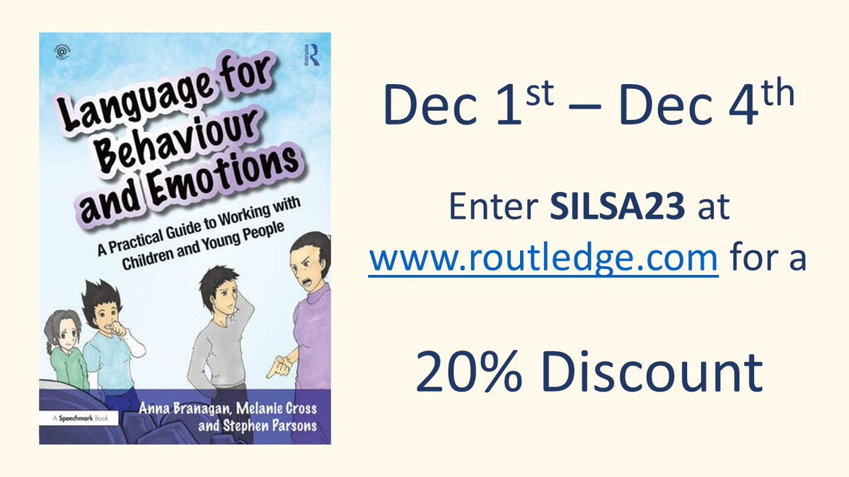 So pleased to have hosted yesterday's training day with Dr Val Brooks on why understanding language needs is a critical aspect of being trauma informed.  Language for Behaviour &amp; Emotions is a practical guide to support this. 20% discount valid to Dec 4 #NAPLIC #DevLangDis #SEMH