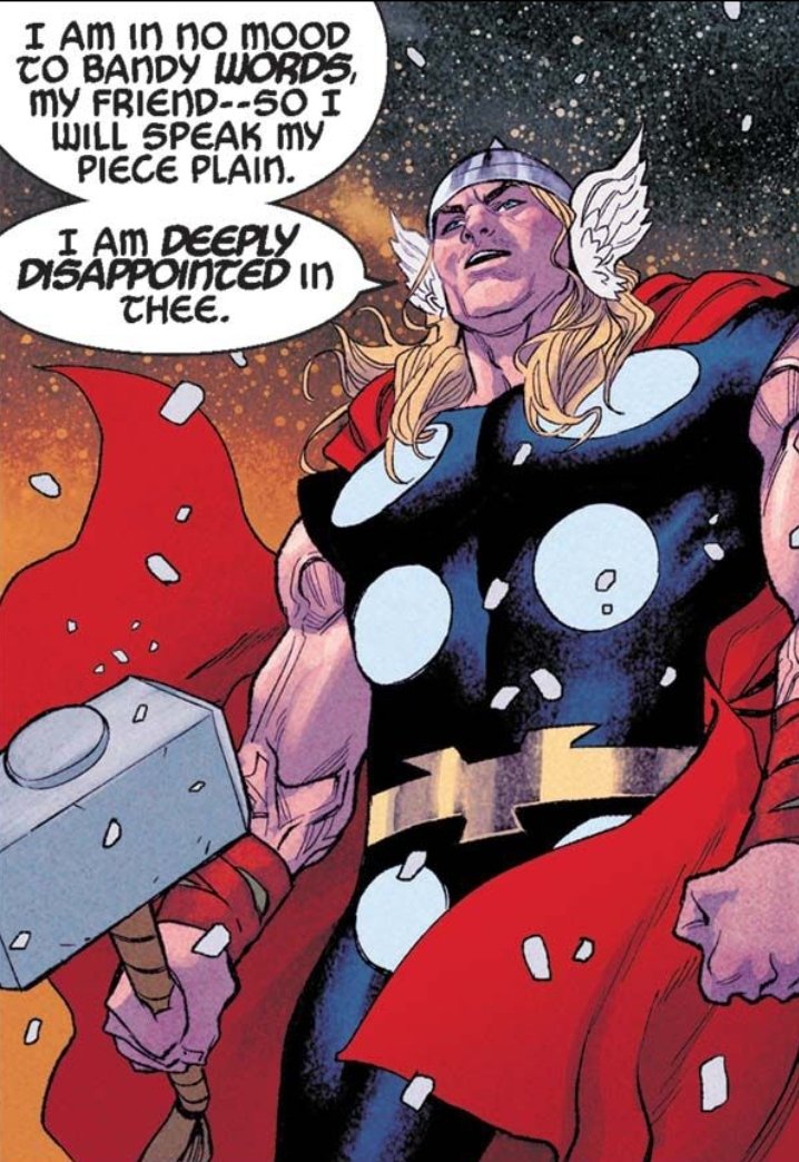 Sure, Thor's hammer hurts...
But have you ever been hit by Thor's disappointment?
