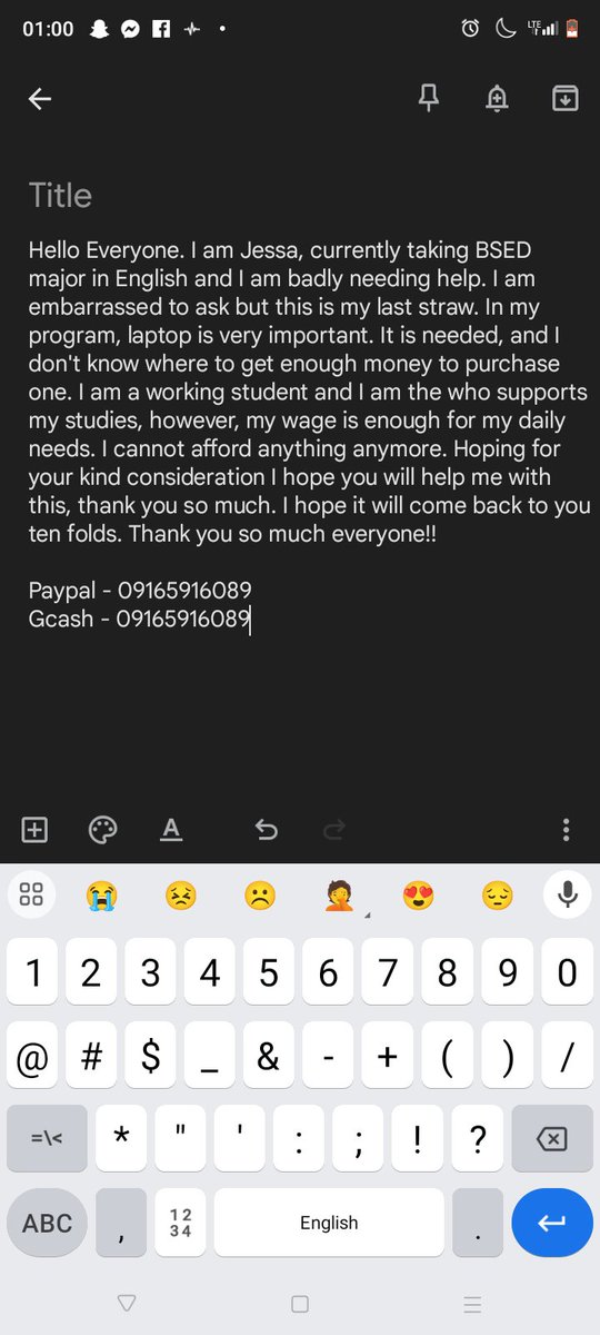 rjshjjv_4everrr's tweet photo. Here I am asking for a little from all of you guys, thank you so much and have a great day of your life (⁠人⁠ ⁠•͈⁠ᴗ⁠•͈⁠)

Gcash: 09165916089
Paypal: 09165916089

#PisoParaSaPangarap
#PisoParaSaLaptop
#PisoParaSaEdukasyon https://t.co/eIFOWiKvXY