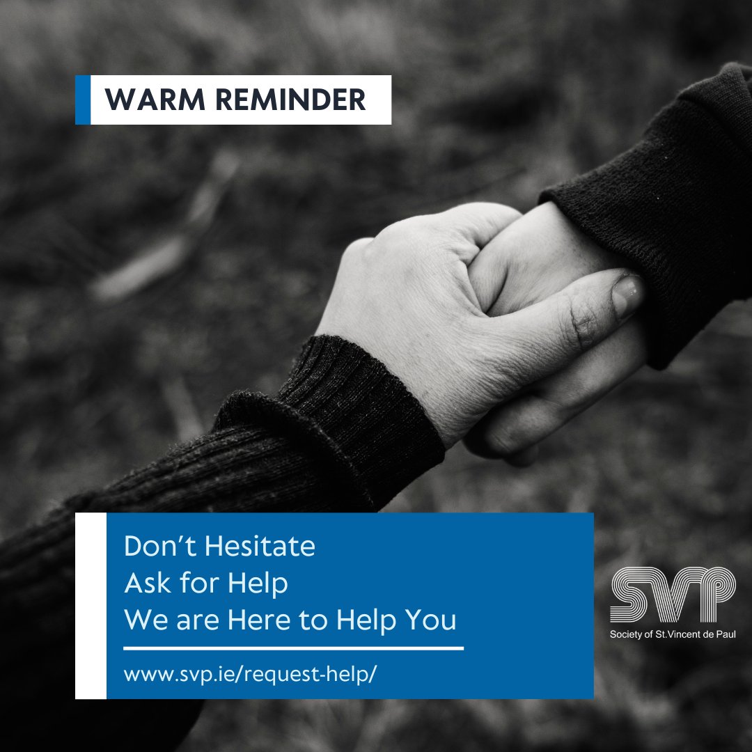 SVP_Ireland's tweet image. Need Assistance? We are here to help you.
Please contact SVP locally svp.ie/offices or online svp.ie/request-help/
#requesthelp