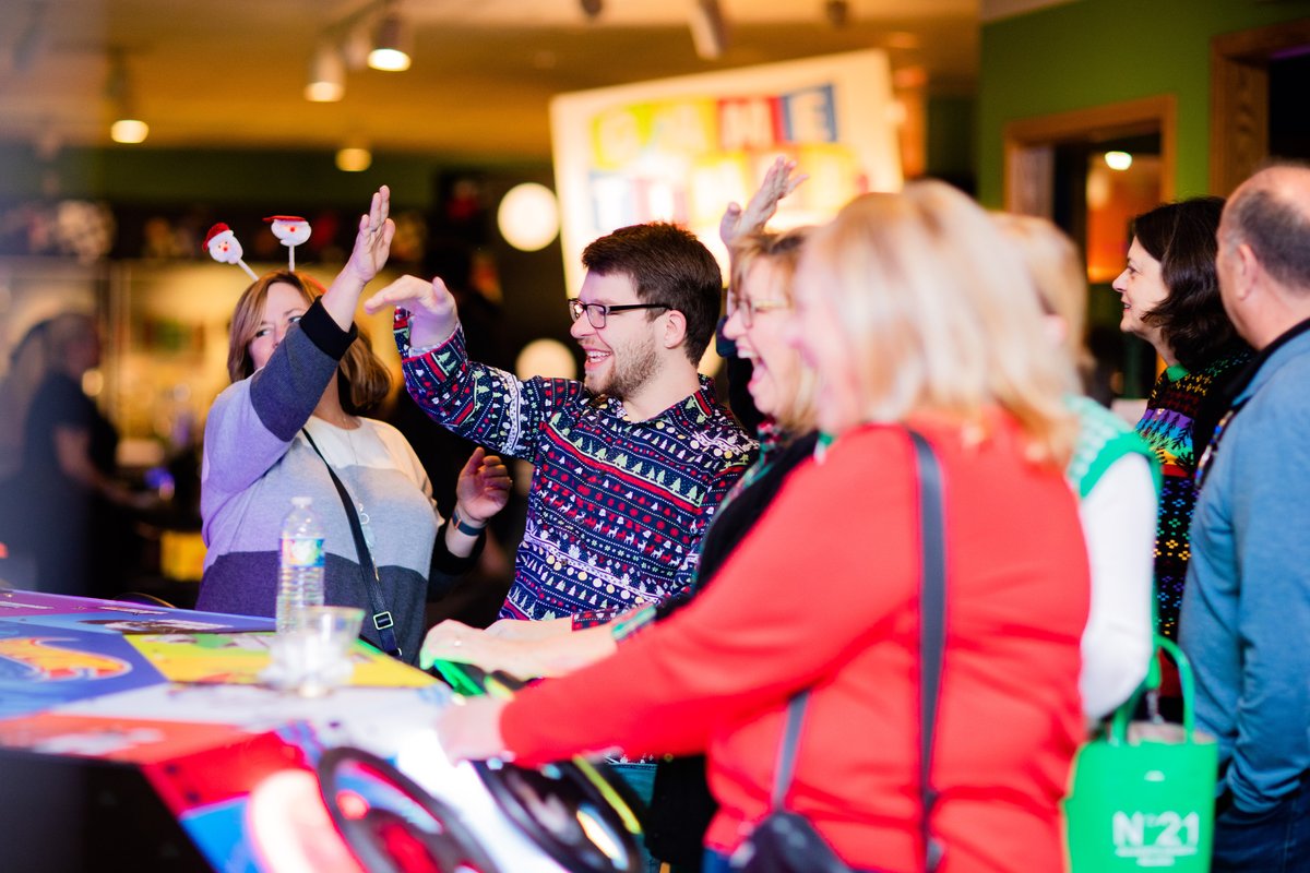 museumofplay's tweet photo. Donโt miss Happiest Hour! On Thursday, December 7, kick off the holiday season with a cash bar, music, games, ugly sweater contest, and adult-only access to the entire museum! Presented by @AmericanDairyNE . For tickets, visit https://t.co/74k8scrUHi
#HappiestHour #museumofplay https://t.co/HlihUzbnkf