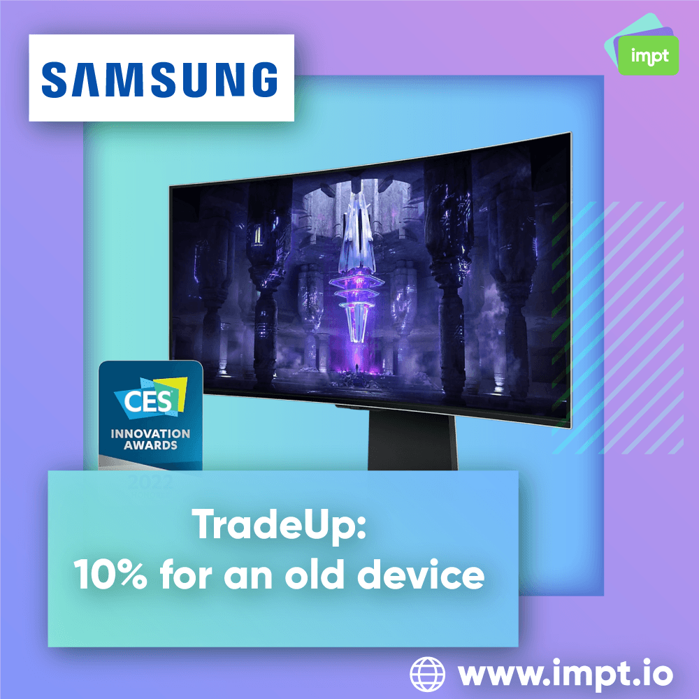 IMPT_token's tweet image. Upgrade to the latest Samsung tech with TradeUP! 📱💻 Trade in your old device and get an extra 10% off. Show it with IMPT to unlock exclusive bonuses. Time for a tech glow-up! ✨🔧

 #TradeUP #SamsungUpgrade #TechDeal

👉 Shop link: platform.impt.io/shop