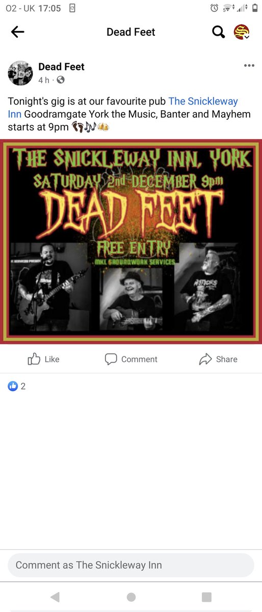 Last Dead Feet gig of 2023. Shelter from the cold with some rocking tunes. From 9