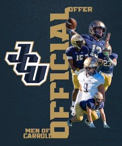 Excited to receive an official offer from <a href="/MacAustin_/">Mac Austin</a> &amp; <a href="/JCUFootball/">John Carroll Football</a> ! Let's GOOOOO!