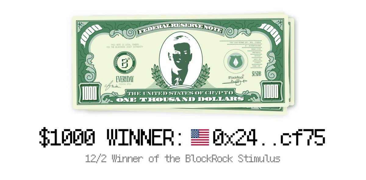 BlockRockFED's tweet photo. 💵$1000 - Winner - 02 December:  

The odds of today draw have been 1/641. You only had to hold 5000 $FED tokens (3$) to be eligible for the raffle.    

.. and the winner this time is:       

0x248874D28a3d685D0b184B834dAC7691A778cf75

Chainlink VFT:
https://t.co/AAhk9O0h4d https://t.co/ljJJJb6Zg9