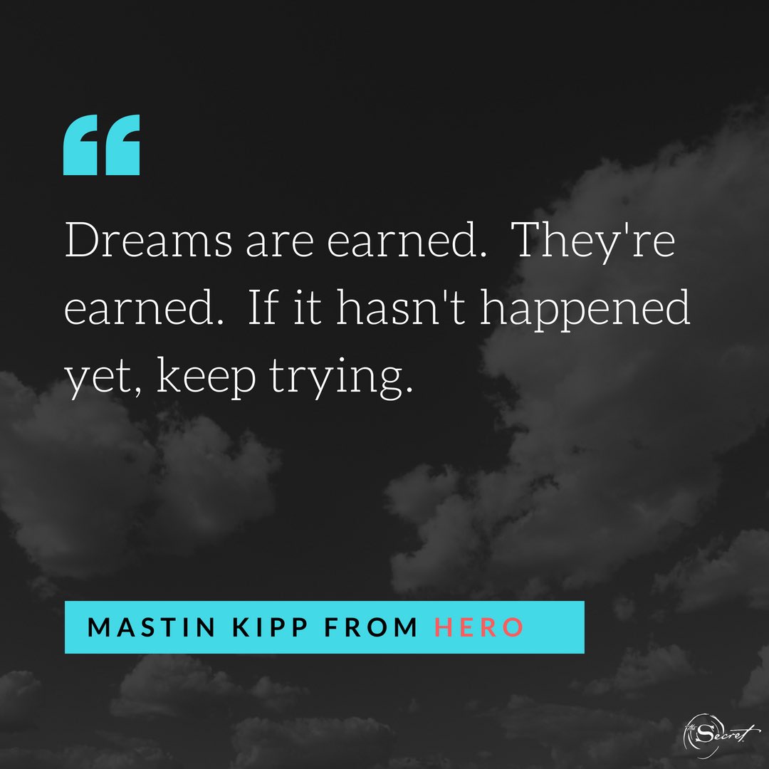 Dreams are earned
"Dreams are earned. They're earned. If it hasn't happened yet, keep trying." - Mastin Kipp AZUCAAAAAA