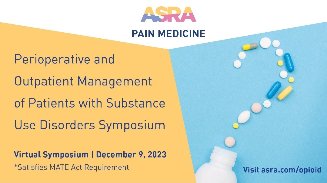 TrentDEmerick's tweet photo. Looking forward to the Perioperative and Outpatient Management of Patients with Substance Use Disorder Symposium! @ASRA_Society
#ASRASUD23 @SPotruDO
@KohanLynn @UPMC_PainFellow @PittAnesRes https://t.co/2LW7Q8qTsf