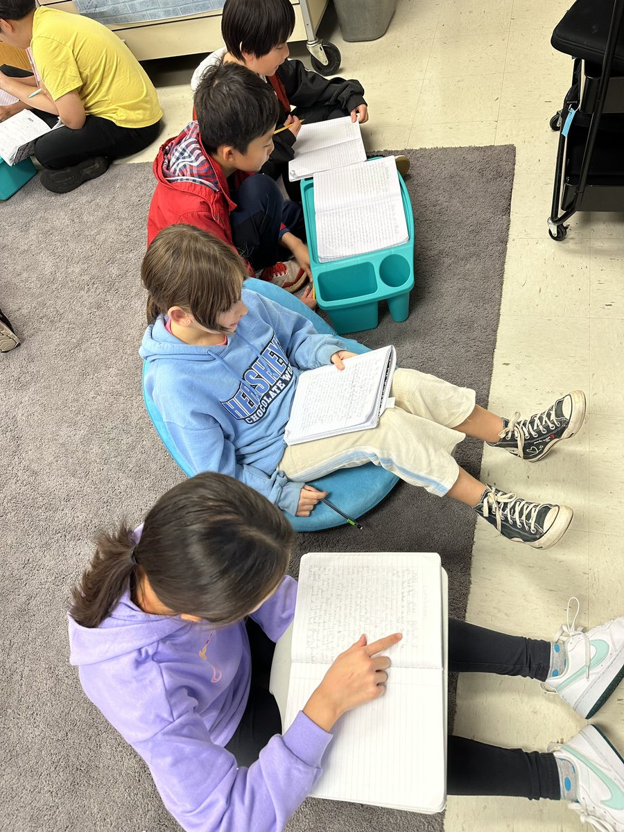 Fifth graders ask each other, “What are you doing as a writer?” Peer check-ins are such a meaningful part of the writing process!
<a href="/SearingtownK5/">Searingtown School</a>