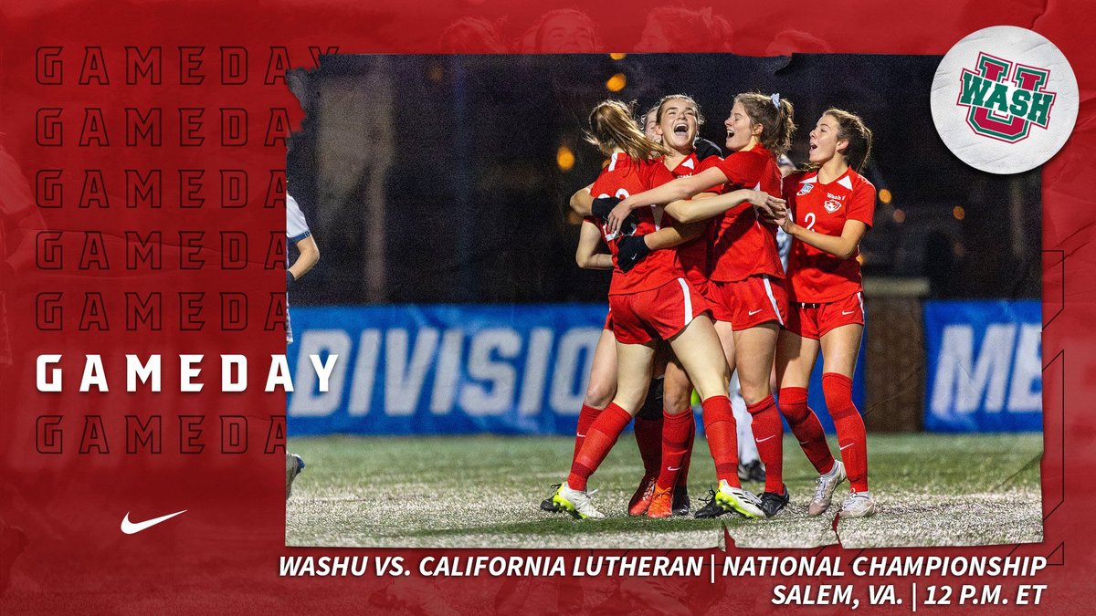 WASHUBears's tweet photo. GAME DAY!

@WASHUwSoccer vs. Cal. Lutheran
NCAA National Championship
📍Salem, Va. | Kerr Stadium
⏰12 p.m. ET
📺https://t.co/cz6WY4P8Dk
📊https://t.co/hv6fe0xTzv

#RuntotheBattle https://t.co/M03LQkLRkb