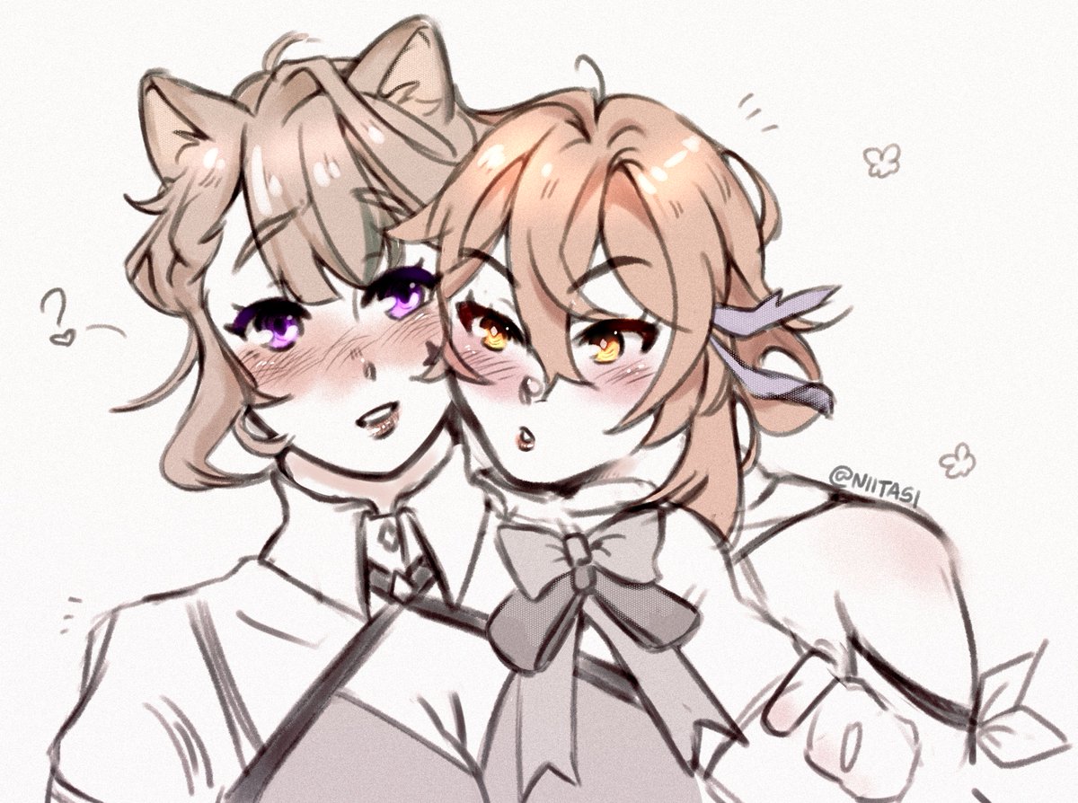 niitasi's tweet photo. they're really cute together??!! 🤏🥺
(the girls helping me with artblock ~
i'm not sure about their ship name 😔)
#luminette #lumynette https://t.co/kChzsEAuIF