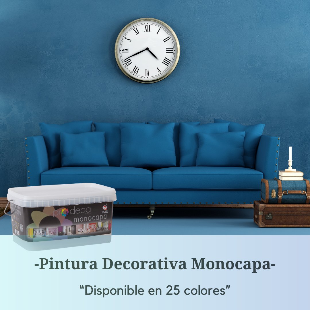 Con una sola mano puede ser suficiente para dar color a tus paredes.

Esta pintura Decorativa Monocapa Prodepa presenta un excelente poder de cubrición, pudiendo ser aplicada tanto en paredes y techos de interiores.