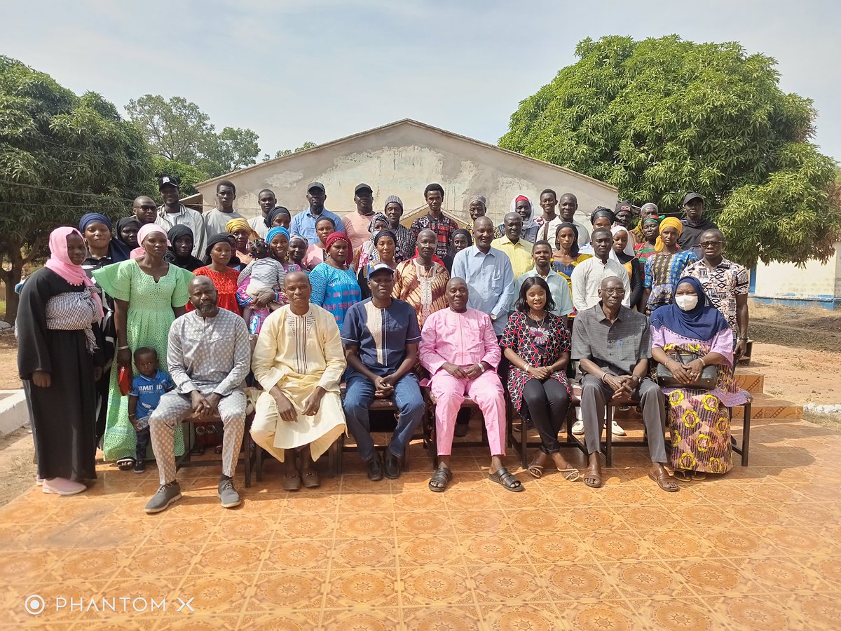 CPCUMoa's tweet photo. Happening now at the Jenoi Agricultural Farmer Training Center: seat (middle) Mr. Abdoulie Touray Coordinator, #WorldBank funded #GIRAVproject posing for a photo with participants in a 3-day Business Plan Development workshop for Groups Applicants of the project's Matching Grant https://t.co/v3r34D9rlL