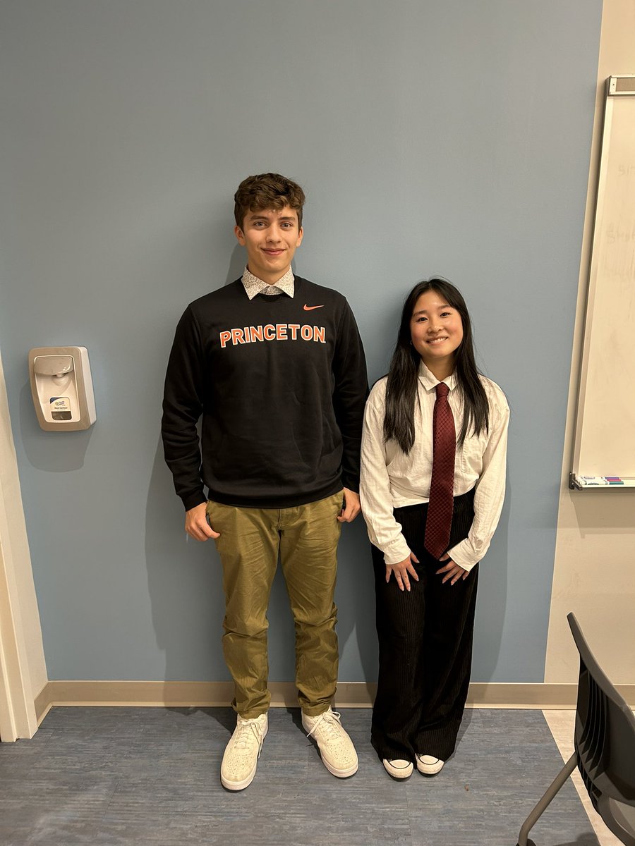 Congratulations to Sophomores Roman D’Alfonso and Tina Wang on their Round 2 victory last night at the Princeton Classic.