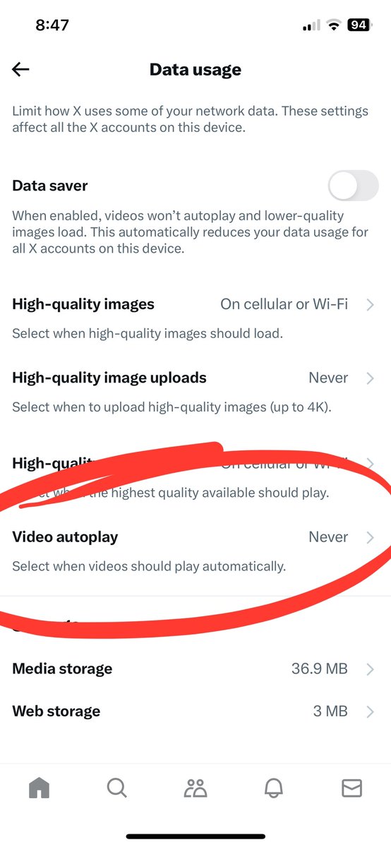 _onthesneak's tweet photo. @jeffpineau There’s a section in settings related to data! https://t.co/psJO3Z5dJd