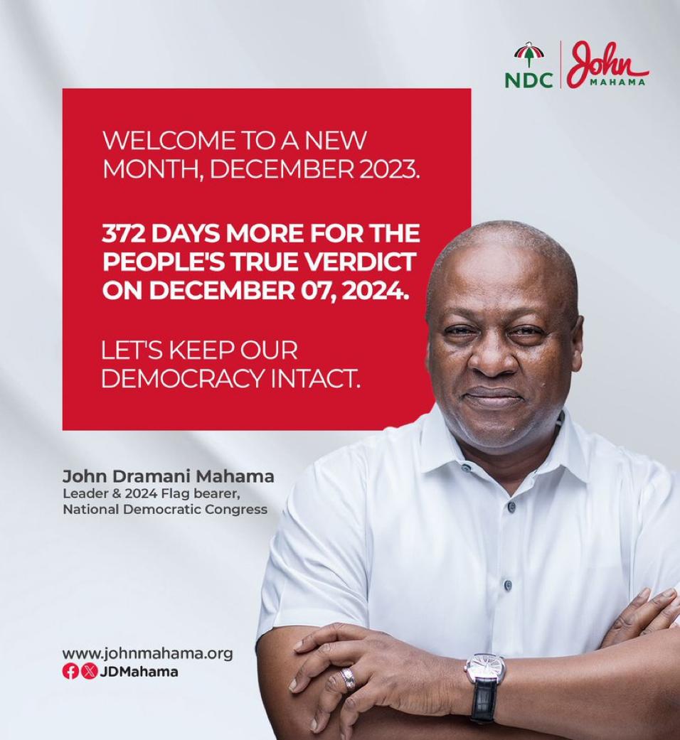 Visionary leader, the nation is crying for you 372 days is too far for us but there is hope in you.
@JDMahama @kwaku_rafiki @mista_opare @ndcgreenarmy 
#TheGameChanger
#TheGhanaWeWant