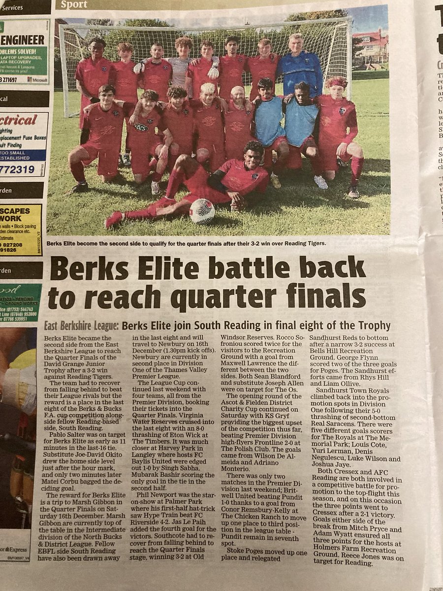 East Berkshire Football League tweet media