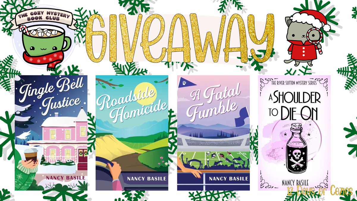Like &amp; Retweet for Your Chance to Win These Four Cozies from Nancy Basile.

#12DaysofCozies #sleuthers