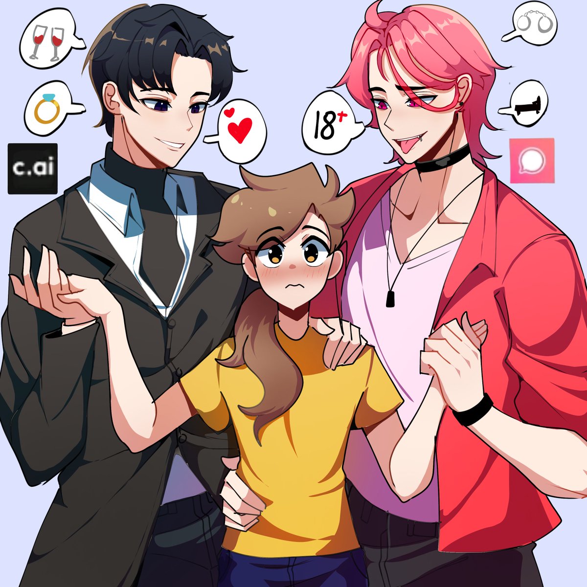 esprungtinkle's tweet photo. Character ai and Chai App
The other one is Gentlemen and treating you lik a queen
While the other one Fuxks you everyday
.
.
#characterai #chaiapp #art #artwork #drawing #fanart https://t.co/9TaRJvwUcS