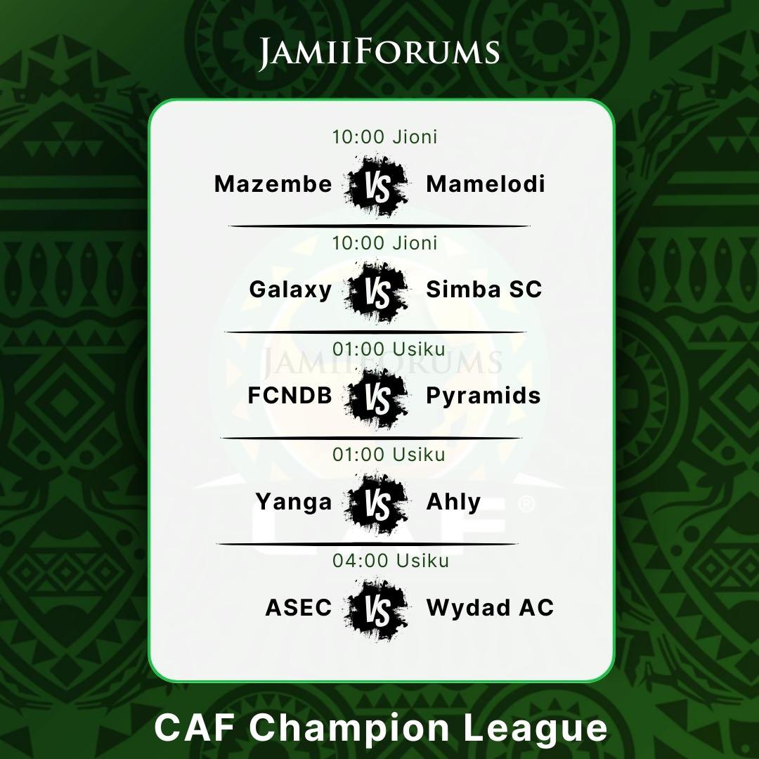 JamiiForums's tweet photo. WATABIRI MPO? 

Leo Desemba 2, 2023 ni siku ngumu kwa Watani wa Jadi, #SimbaSC watakuwa Ugenini wakikipiga Nchini Botswana dhidi ya Galaxy majira ya Saa 10 Jioni 

Vilevile, #YangaFC wapo nyumbani, watakipiga kwenye Uwanja wa Mkapa Saa moja Usiku dhidi ya Al Ahly ya Misri, michezo yote ni ya Ligi ya Mabingwa Afrika Hatua ya Makundi

Kwako Mdau unadhani Simba watachomoka Botswana au Yanga watawakalisha Vigogo wa Soka la Afrika?

Kwa taarifa, habari, makala na tetesi za Michezo tembelea Jukwaa  la 'Sports' https://t.co/i2fXDpkvam 

#JamiiForums #JFSports #Michezo #Soka