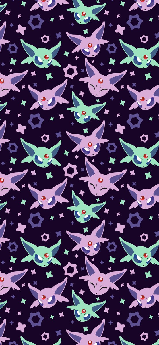 espeon pokemon (creature) no humans smile open mouth red eyes one eye closed star (symbol)  illustration images