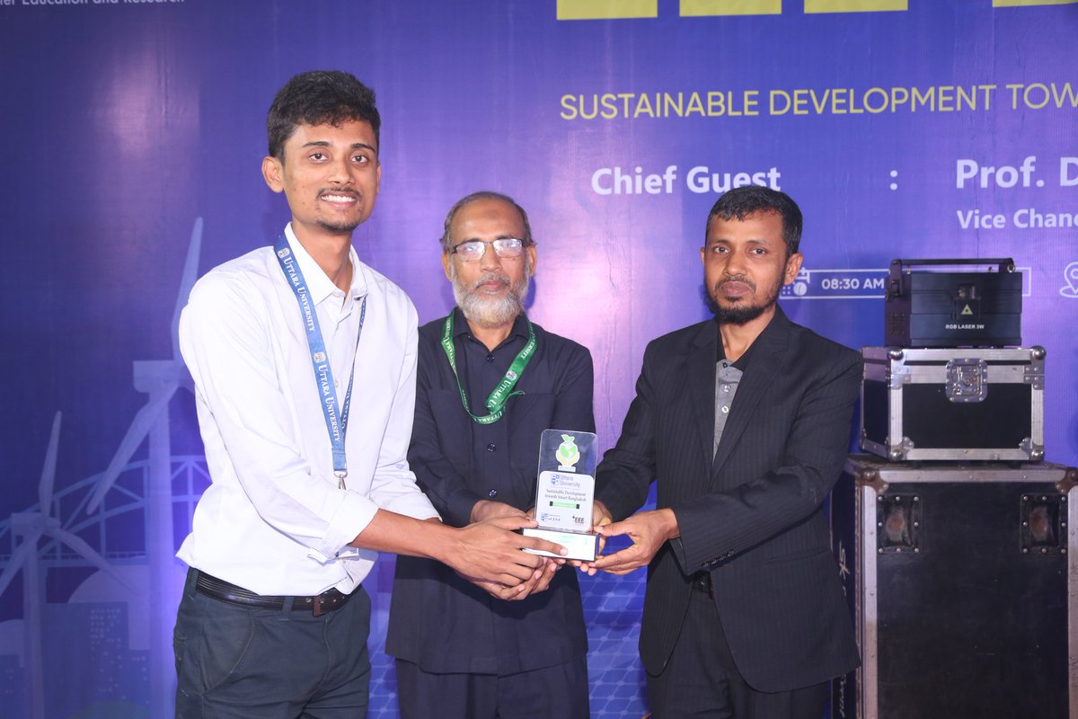 Alhamdulillah, 1st runner-up in the poster paper presentation category of EEE Day 23, organized by the Department of EEE, Uttara University. Thanks to my advisor Delwar Hossen sir, and to all those who helped me with this paper.

 #EEEday2023