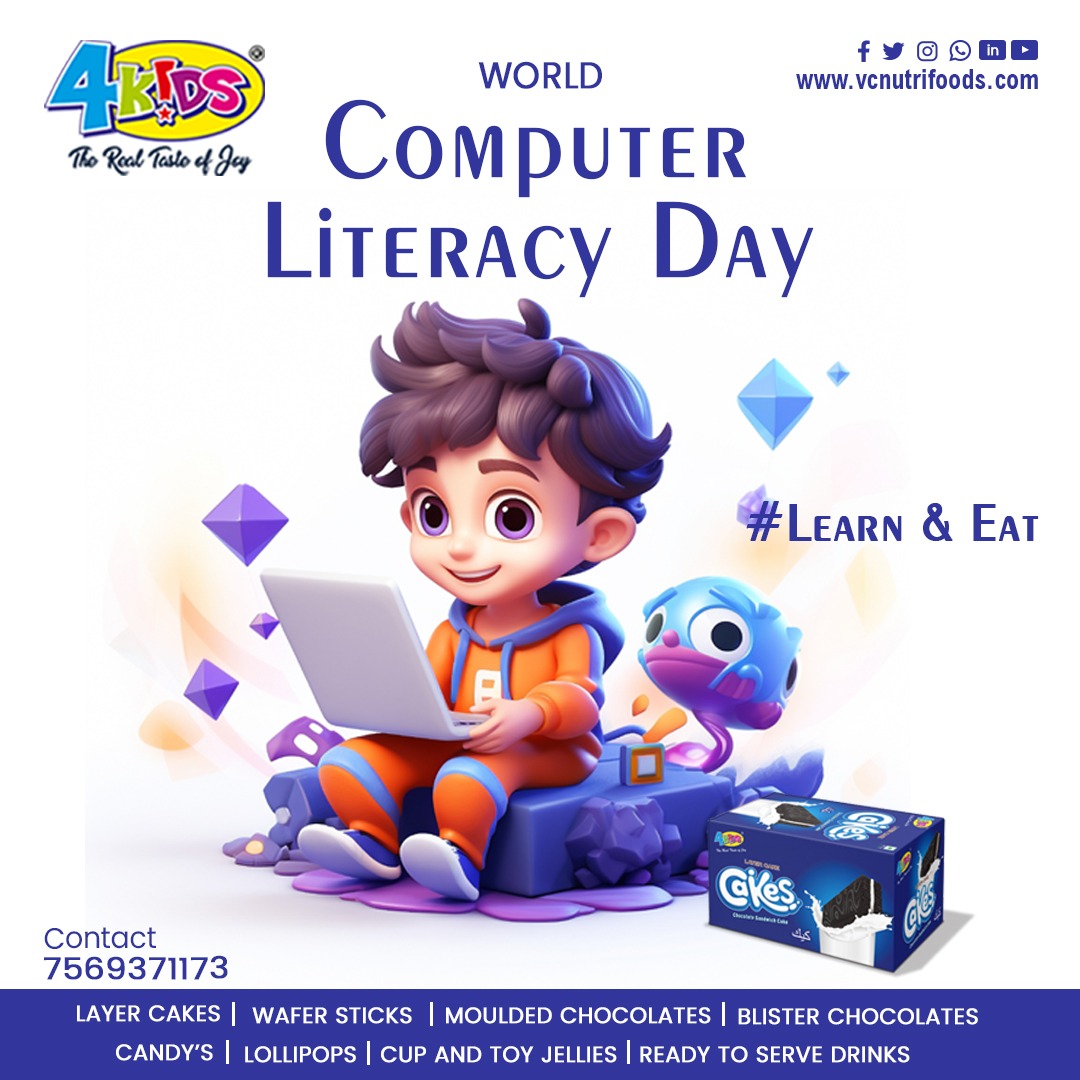 info_4kids's tweet image. 🖥️ Happy Computer Literacy Day.💡 Embrace the tech vibe, click away, and conquer the digital realm. 💻✨
  #TechMastery #ComputerLiteracyDay #DigitalRevolution #TechSavvyLife #4kids #BestConfectioneryManufacturer