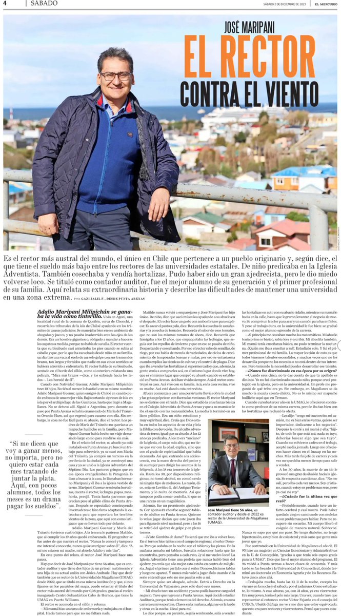 RosaDeves's tweet photo. Invito a leer una maravillosa entrevista del Rector @MMaripani. A través de su relato de vida nos emocionamos con su gran humanidad y compromiso con la educación pública, esa que llega donde nada más lo hace. Este relato ayudará a movilizar conciencias. https://t.co/rFqXyk1z7g