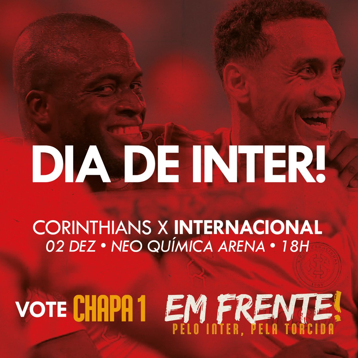 Chapa1_EmFrente's tweet image. Pra cima deles! É #DiaDeInter!

Colorados e coloradas, vamos torcer juntos por mais 3 pontos.

#emfrente #PeloInterPelaTorcida