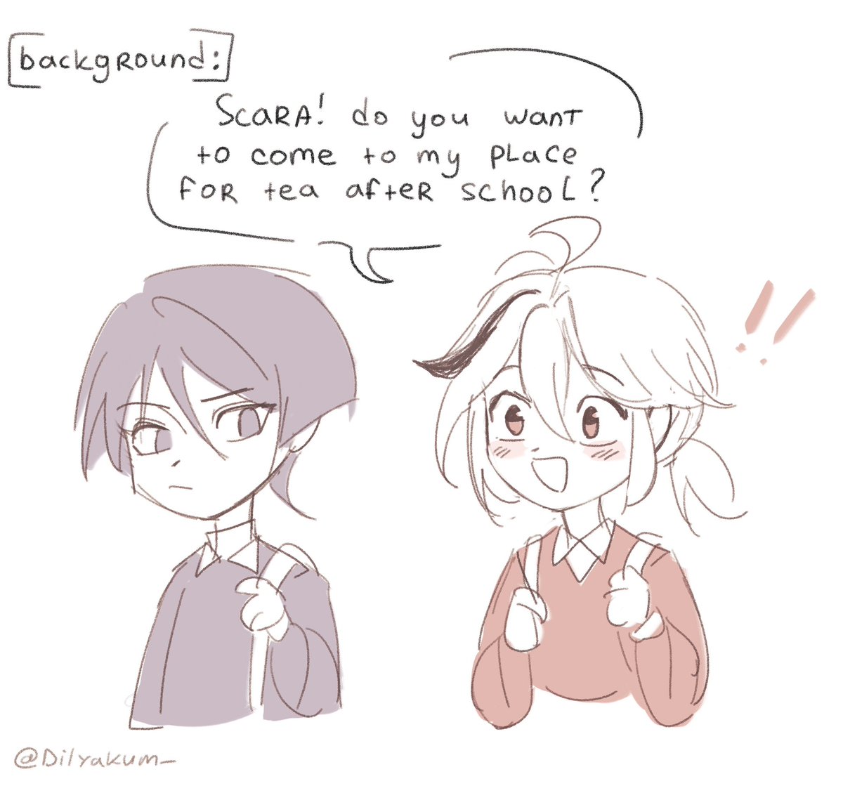 Dilyakum_'s tweet photo. #kazuscara (take two🙇🏻‍♀️)
Very quick comic! https://t.co/y5MHVOtauu