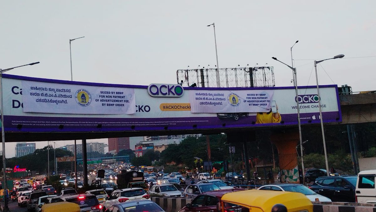 Sudarshn_chakra's tweet image. ಬಿಬಿಎಂಪಿ ವ್ಯಾಪ್ತಿಯ ಹೆಬ್ಬಾಳದ ಮೇಲುಸೇತುವೆ ಸುತ್ತಮುತ್ತಲು ಅಳವಡಿಸಿದ್ದ ಜಾಹೀರಾತು ಫಲಕಗಳನ್ನು, ಪಾಲಿಕೆಗೆ ಜಾಹೀರಾತು ಶುಲ್ಕ ಪಾವತಿಸದ ಕಾರಣ  ತೆರವುಗೊಳಿಸಲಾಗಿದೆ. 
#BBMPCares
@BBMPCOMM @BBMPAdmn