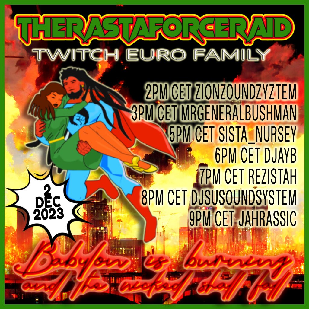 Rastaforce again today. it is part 4. #reggae #dancehall #djstream 

twitch.tv/jahrassic