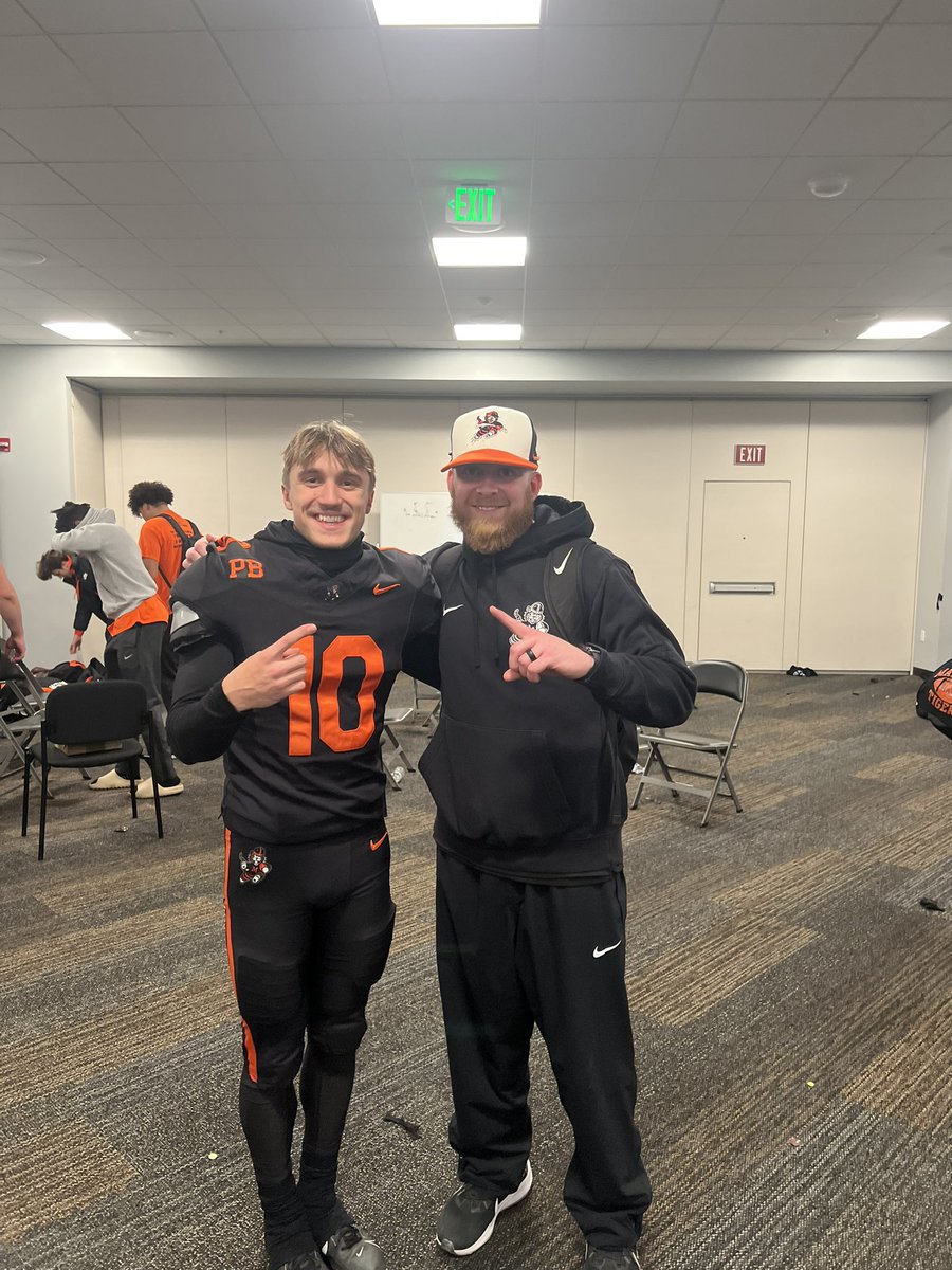 Two absolute studs right here! They continued to grind and work on their craft through the entire season and it paid off! Couldn’t be more proud of these two young men! #StateChamps #Undisputed