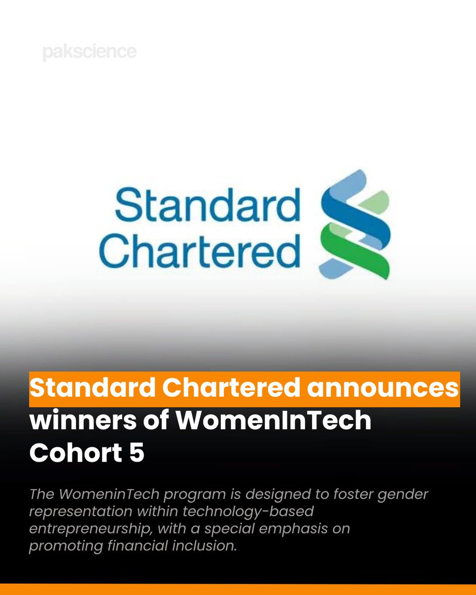 Standard Chartered Bank (SCBPL) and INNOVentures Global announced the winners of SCWomenInTech Cohort 5, 2023, supporting gender representation in tech-based entrepreneurship. 

Launched in Pakistan in 2019, the program selected 25 start-ups from diverse verticals.