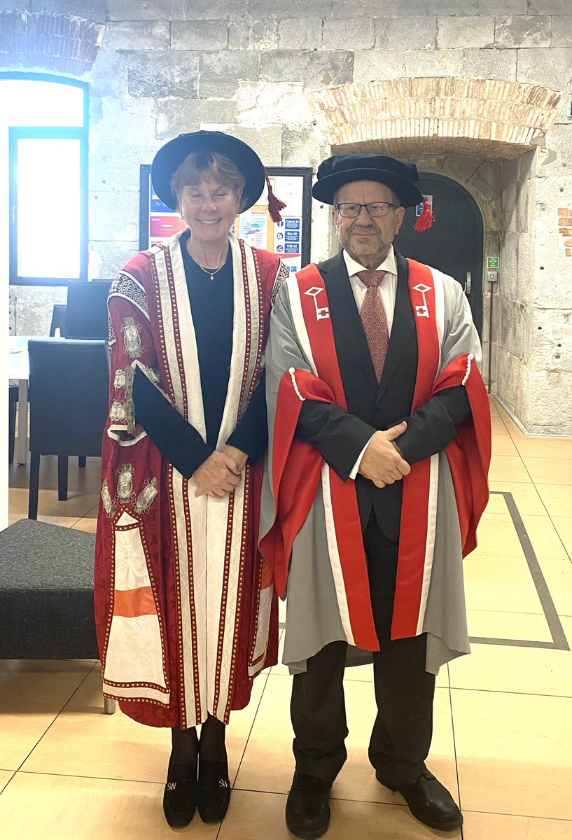 Getting ready for the Academic Profession for today’s graduation ceremony at @Uni_Gib with @CatherineBachl