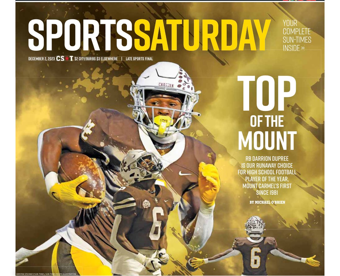 michaelsobrien's tweet image. Today’s the day to grab the paper for your All-Area football team. We’ve also printed the complete list of Sun-Times’ POY, which dates back to 1951.