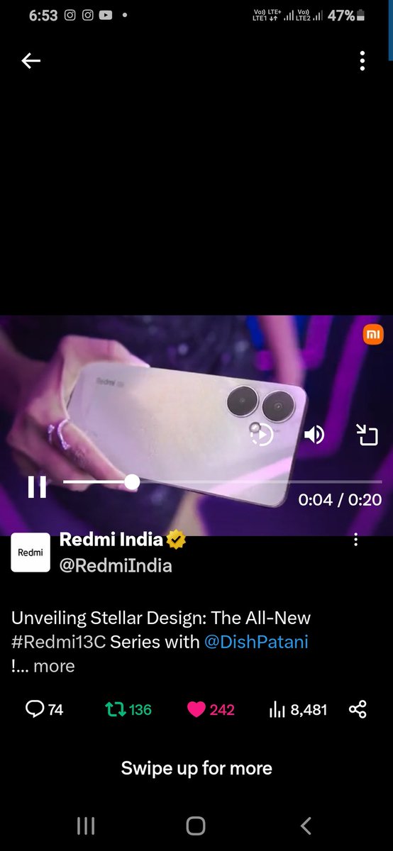 Jay_Raj_2828's tweet photo. @RedmiIndia @DishPatani Here is my perfect screenshot

@RedmiIndia
#Redmi13C 
#StarTrailDesign
Tag 
@cool_bindra 
@Hemang1612 
@karan_solanki_7 https://t.co/qi7wanf1Jt