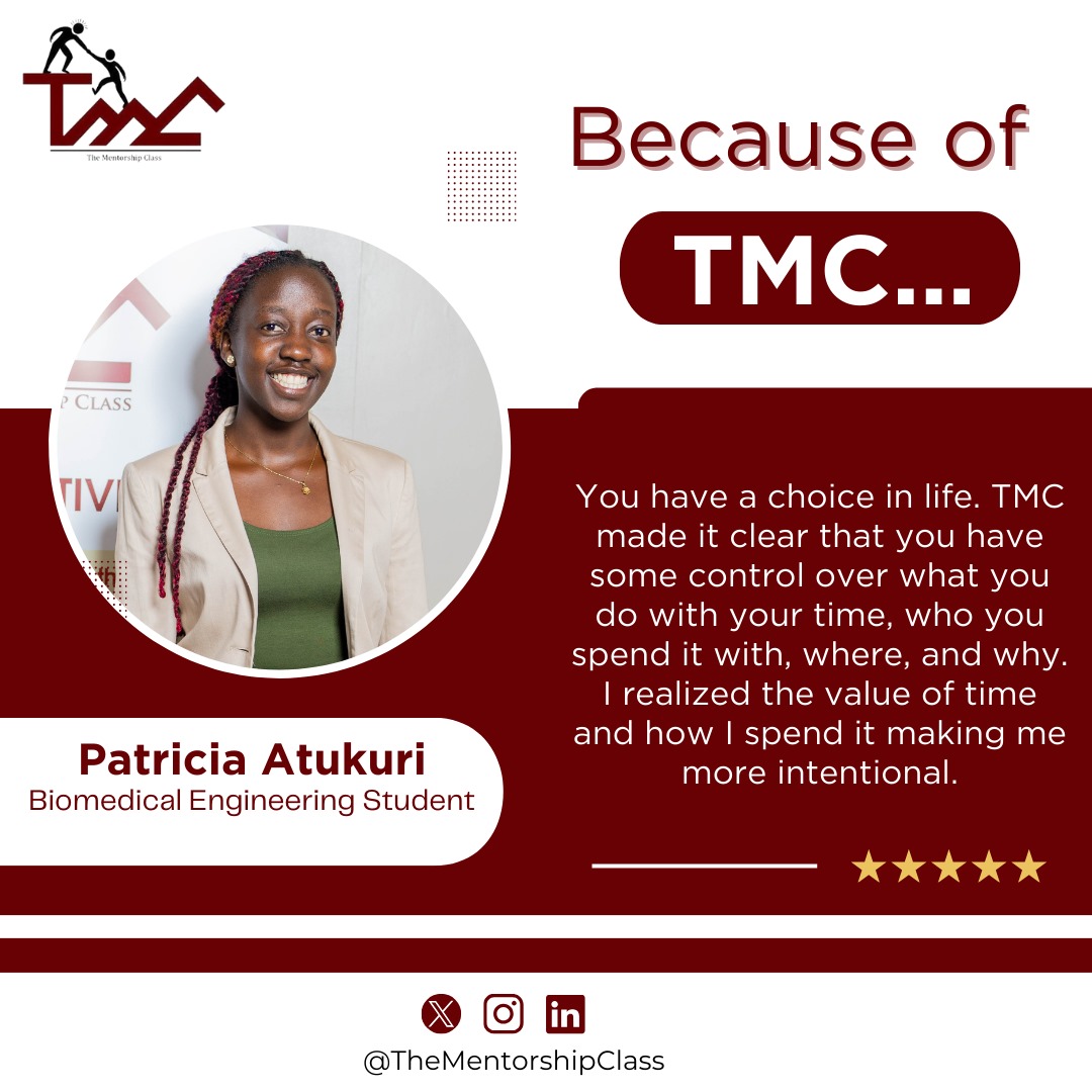 At The Mentorship Class we are taught that how we choose to allocate our time can greatly impact our personal and professional lives.🤗

#TheMentorshipClass
#TestimonyTime
