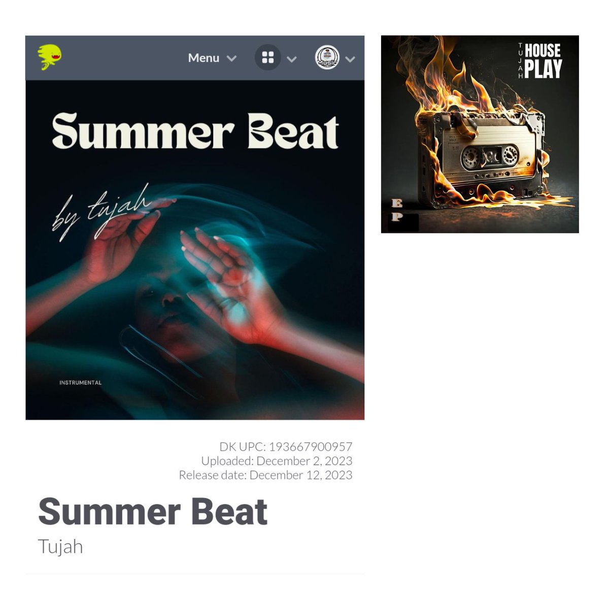 Tujah92's tweet photo. 🚨Tujah continues to be creative in music production by releasing another single house instrumental🎹 track:🎵 Summer Beat 🕺👌🎵will be online on 12 December 2023, get ready to feel more vibe 🕺😇🎵 https://t.co/eRFsKwjpsg