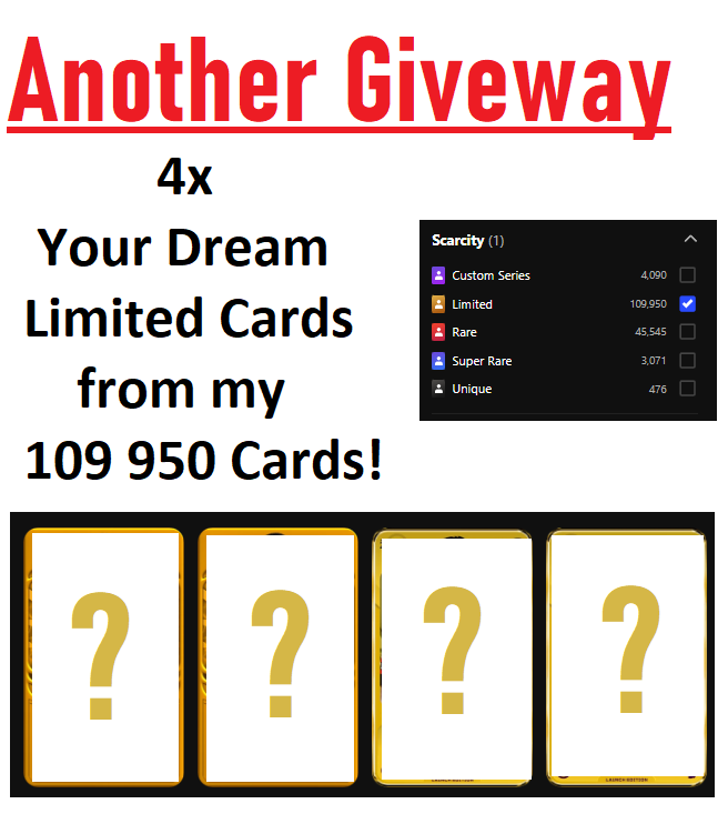 4 x Limited <a href="/Sorare/">Sorare</a> Cards form my Collection 🔥

1️⃣Like/Repost/Follow
2️⃣Comment 1 Limited Card which i own and You want + Your club name

1 comment = 1 draw. The more comments you write, the better your chances. Valid 48 h.

New?Join: sorare.pxf.io/PawelTrader 

<a href="/Portalcoin/">Portal</a> $portal
