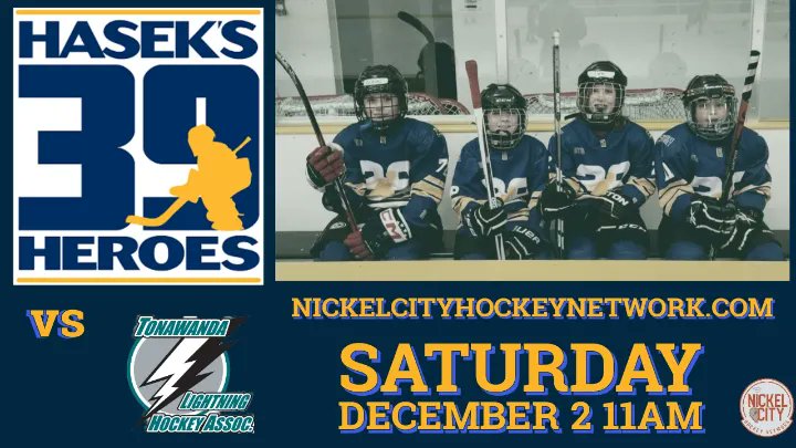 NickelCityHN's tweet photo. NCHN is live from Bud Bakewell Ice Rink with @HaseksHeroes39 this morning

11am face-off as Hasek's Heroes face Tonawanda in WNY 10U Hockey

Watch our livestream: https://t.co/YyNuni7uDE https://t.co/jZkzJYznkw