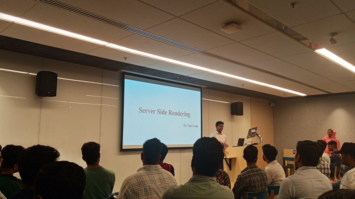Wow what an amazing talks at <a href="/react_mumbai/">React Mumbai</a> 🙌✨

Optimising web performance by 
<a href="/prathameshrasam/">Prathamesh Rasam</a>
Server side rendering by @Sundaram_2911
Let figma code by <a href="/burhanuday/">Burhanuddin Udaipurwala</a> 
And special thanks to <a href="/ehteshamdev/">Ehtesham Siddiqui</a> <a href="/sayedimrandev/">Sayed Imran</a> <a href="/amtulladev/">Amtulla Baranwala</a> for organising this fantastic event. 🙌🔥