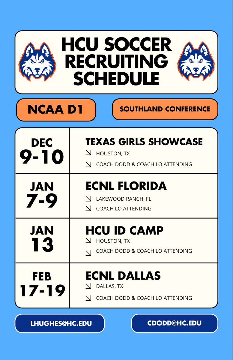 Catch us on the recruiting trail this off season looking for future Huskies and program CHANGERS 🔥🔥

Make sure you email us your schedule!!