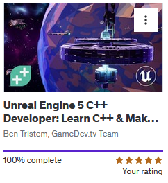 Johan Strydom (@namibcoder) on Twitter photo Finally made the time to finish "Unreal Engine 5 C++ Developer: Learn C++ & Make Video Games" udemy.com/course/unrealc…
@Udemy <a href="/GameDevTV/">GameDev.tv</a> <a href="/UnrealEngine/">Unreal Engine</a> Finally made the time to finish "Unreal Engine 5 C++ Developer: Learn C++ & Make Video Games" udemy.com/course/unrealc…
@Udemy <a href="/GameDevTV/">GameDev.tv</a> <a href="/UnrealEngine/">Unreal Engine</a>