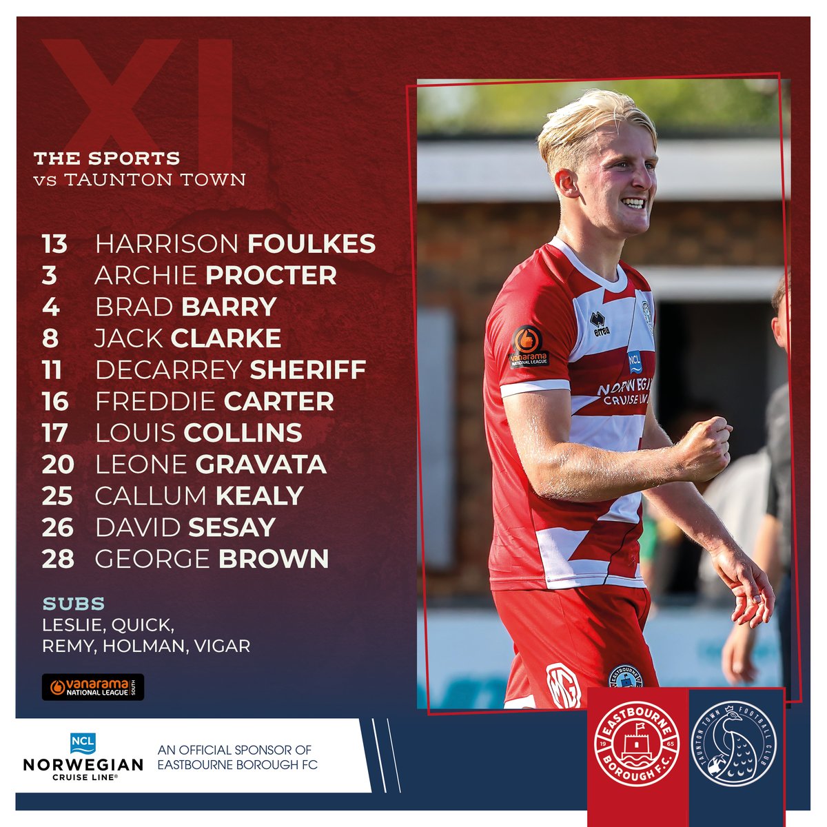 ebfc_official's tweet photo. 👕🚨 Here's how #EBFC line up at Priory Lane today https://t.co/Z6syCkF5NV
