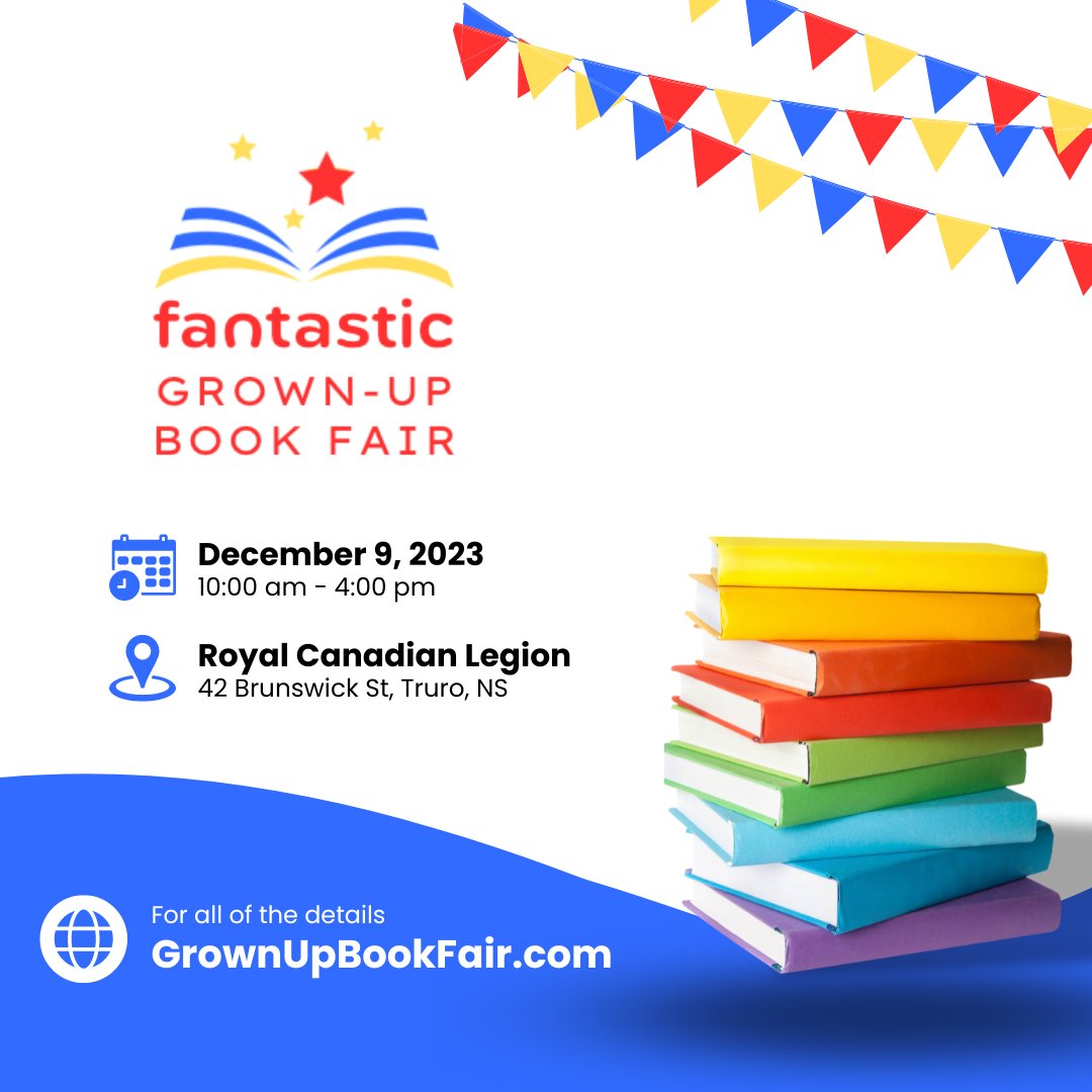 JoeHowesGhost's tweet photo. The author is venturing down the old Eastern Rd. to attend an inaugural book fair in Truro, Dec. 9 at the Legion. He will be joined by 40 other fiction and non-fiction authors with enticing Xmas gifts for purchase.
#DowntownTruro
#trurodaily
#trurobuzz
#BounceRadio1009
#NSLeg https://t.co/b1OSSCsXbU
