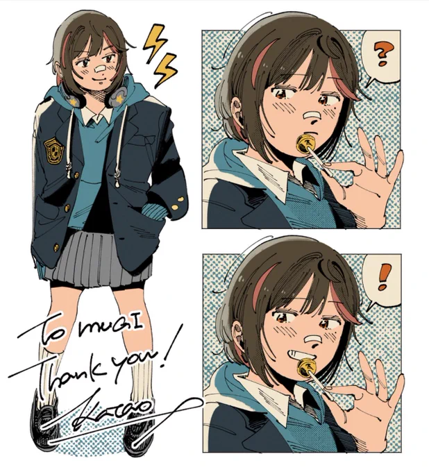 委托かたお老师画的麦酱。。。 真的很好看真的很有感觉谁懂。。。
